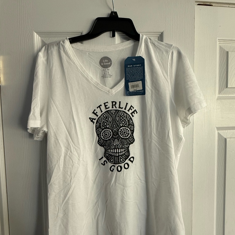 Life is Good White Graphic T-Shirt